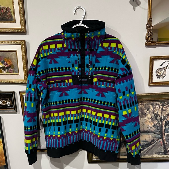 Columbia Blue and Purple Patterned Fleece - Picture 4 of 6